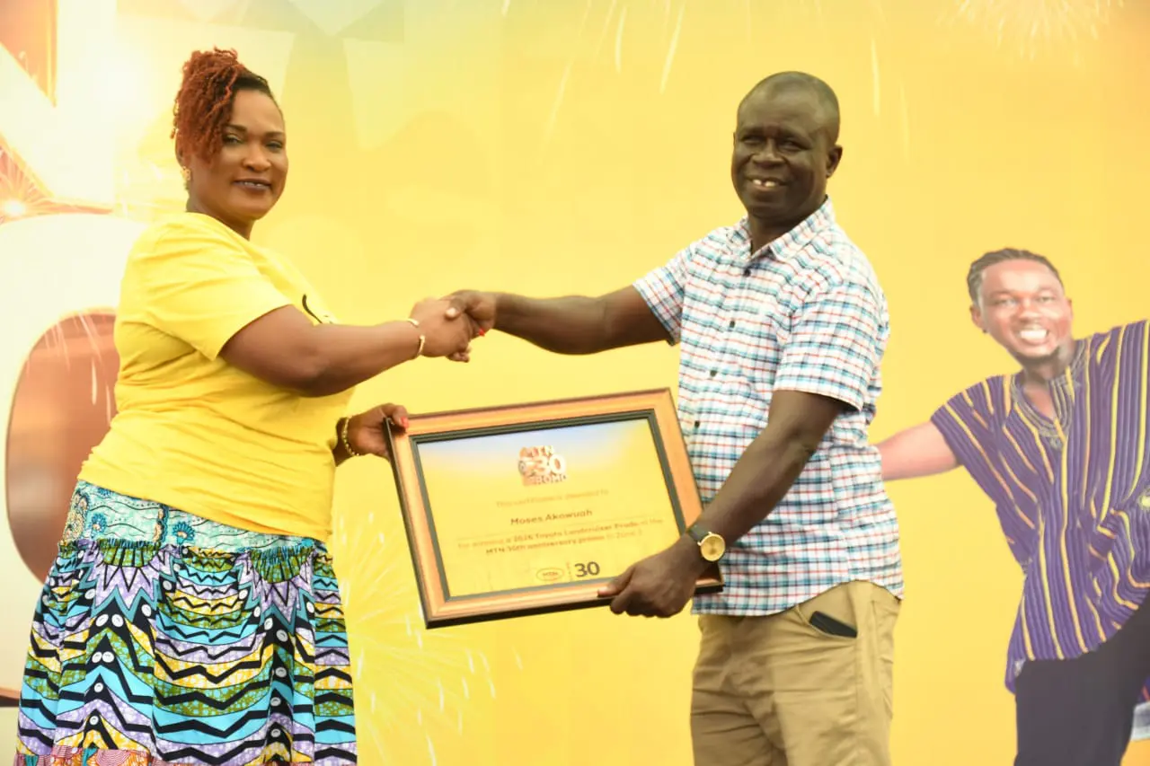 MEDIA RELEASEMTN GHANA BRINGS JOY TO CUSTOMERS WITH FIRST TOYOTA LAND CRUISER PRADO REWARDS IN MTN @30 CELEBRATION