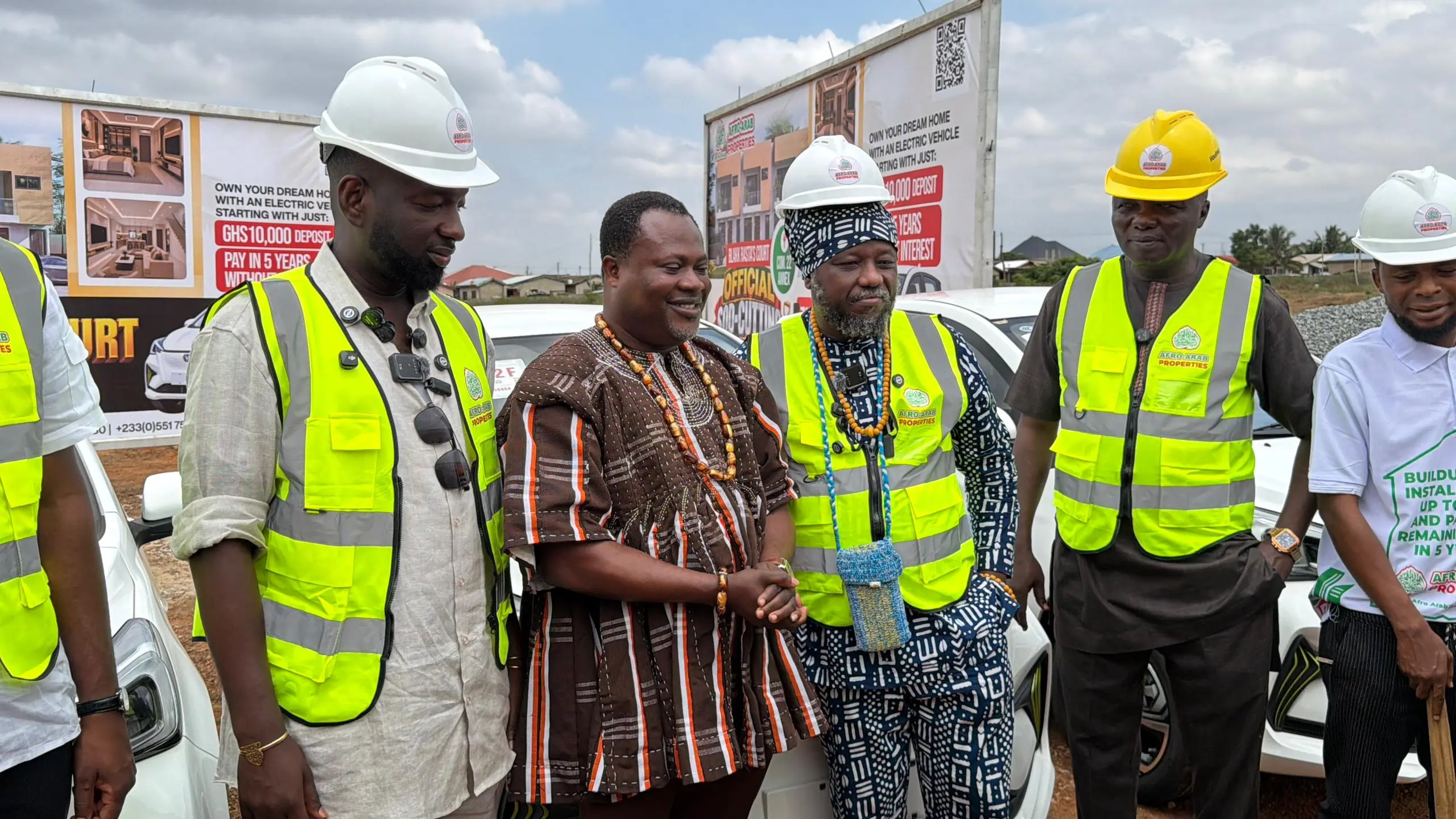 AFRO-ARAB PRESIDENT CUTS SOD FOR BLAKK RASTA 30-UNIT HOUSING PROJECT