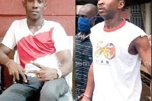 The two suspects Samuel Udoetuk Wills and John Oji