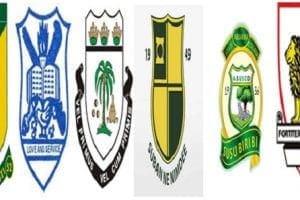 Crests of BIHECO, YAGSHS, ADISCO, PREMPEH COLLEGE, ABUSCO, and TAMASCO
